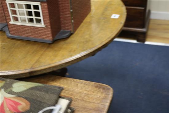 An Austrian walnut centre table, 104cm